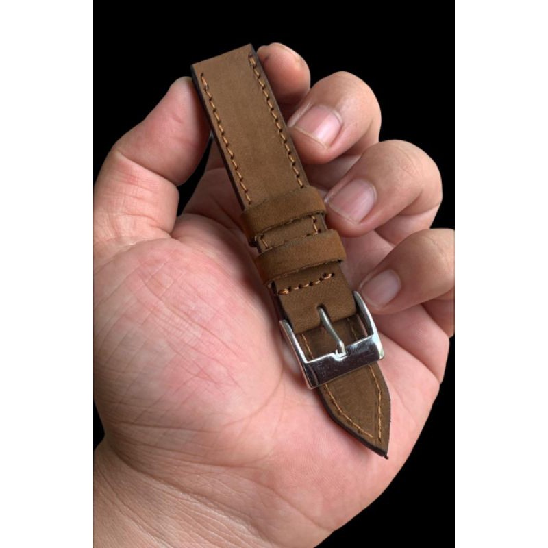 Strap Tali Jam Tangan Kulit sapi asli model vintage suede