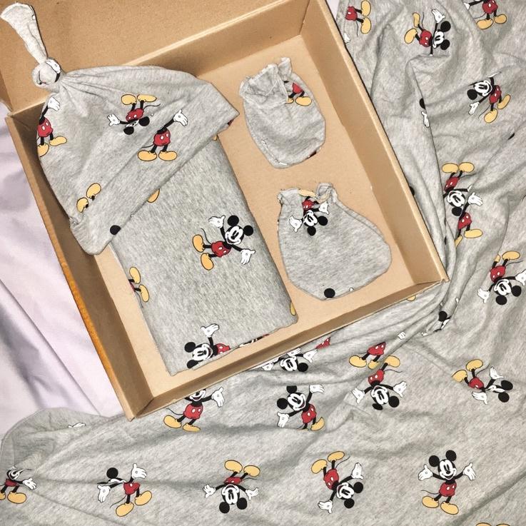 Muraaaahh.. ELFATH - Bedong bayi / Swaddle set knothat / Bedong set topi / Blanket bayi / Selimut ba