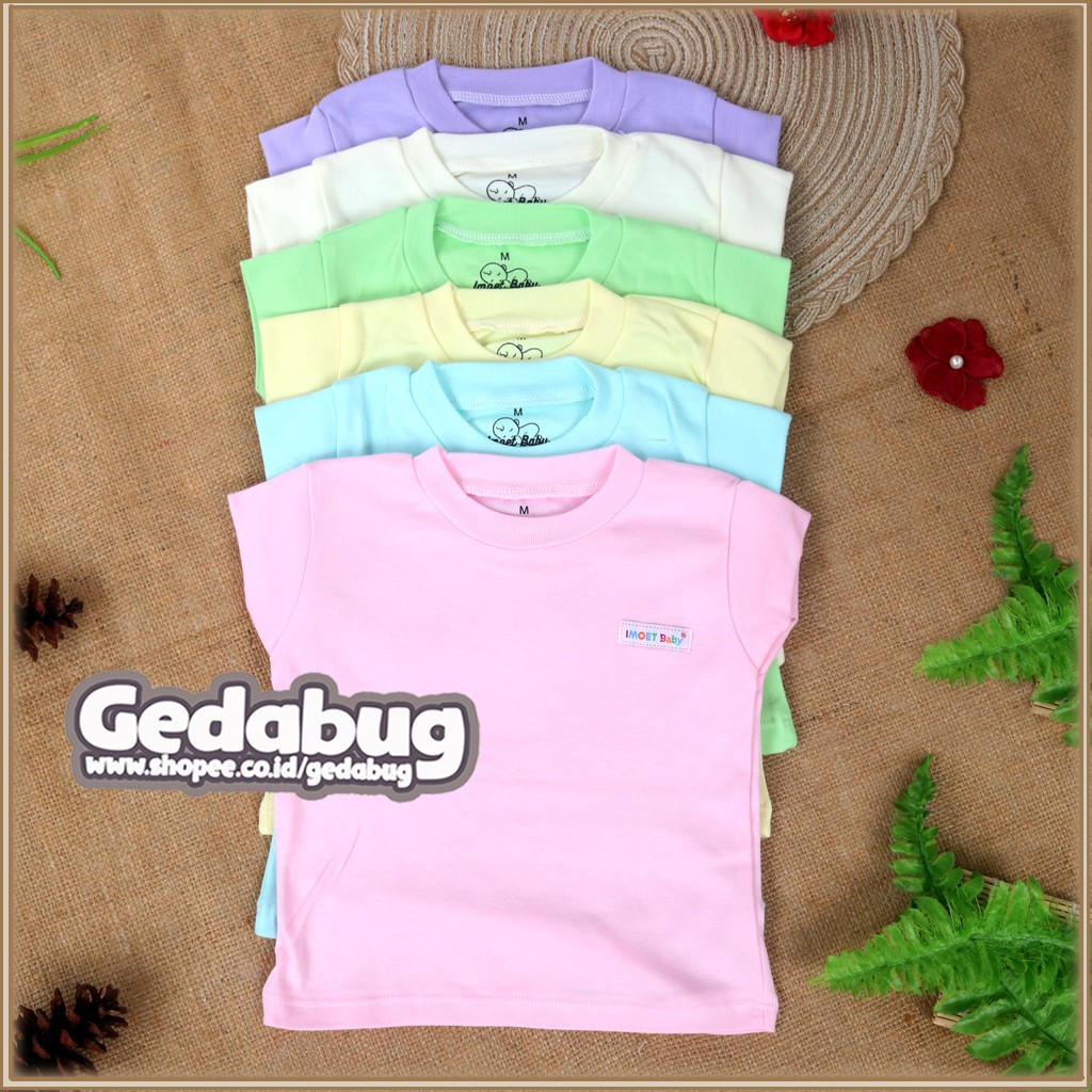 Kaos IMOET Baby Kaos Polos Pendek / Oblong Anak Dasar Warna SNI