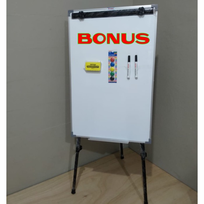 

Flipchart Magnetic Mj Board Uk 70X100 Cm Free Spidol Penghapus Kertas