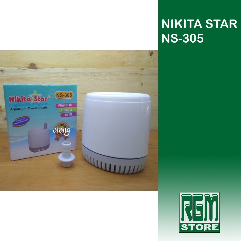 Nikita Star NS305 NS 305 Pompa Celup Power Heads Aquarium kolam hidroponik