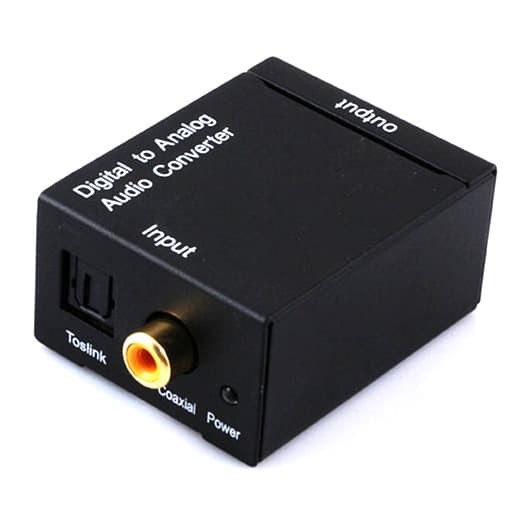 Konverter DAC Coaxial &amp; Toslink ke RCA - Black