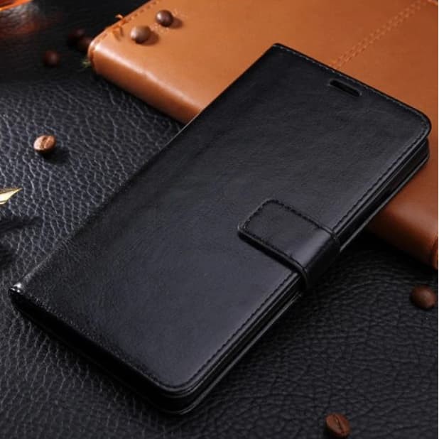 flip Wallet Leather Case Samsung A8 Plus