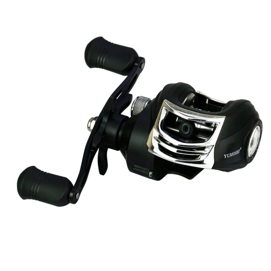 YUMOSHI AK201 Reel Pancing Baitcasting 18+1 Ball Bearing 7.2:1 Left Hand - Black