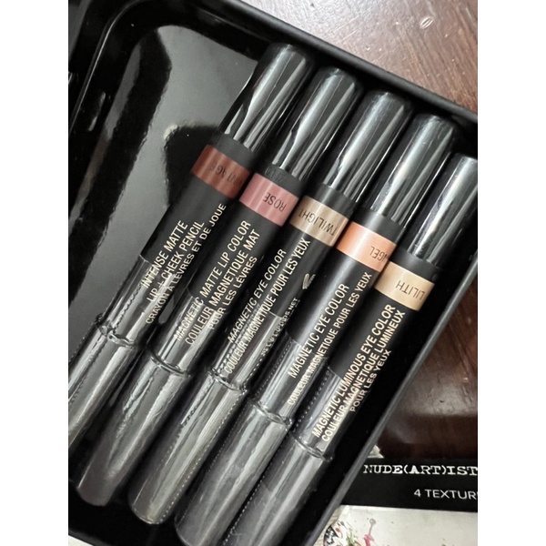 Nudestix Intense Matte Lip Pencil (ROSE & VINTAGE) & Magnetic Luminous Eye Color (LILITH, ANGEL, TWI