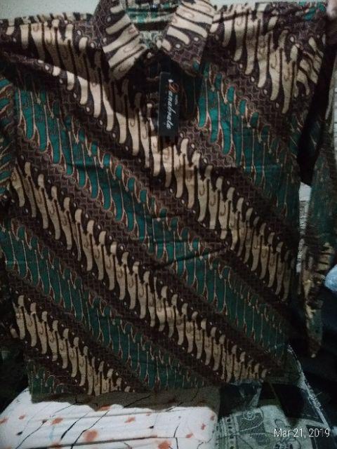 Danabrata Batik Hrb158 Kemeja Batik Pria Lengan Panjang Katun Primis Halus Premium Exclusive M L Xl