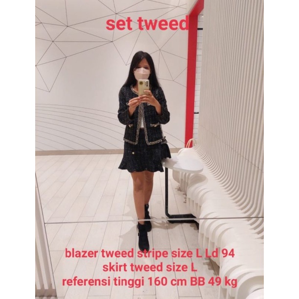VN ALEXANDRA BLAZER TWEED PREMIUM CROP / OUTER TWEED WANITA BLAZER BKK / TWEED KOREAN COAT FANCY BLAZER GAYA VINTAGE KOREAN