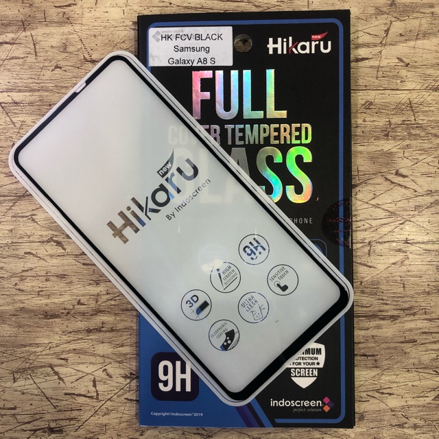 Anti Gores Samsung A8S Tempered Glass Indoscreen Hikaru Tempered Glass A8S