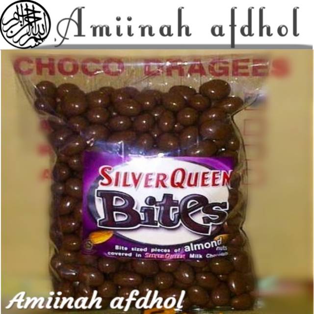 

Cokelat Silverqueen Bites 1kg Varian Almond & Cashew (Mete)