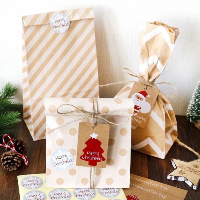 

✨ BISA COD ✨ Paper Bag Natal / Kertas Gift Christmas - Isi 10 pcs free tali dll - Isi 10 Pcs