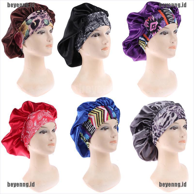 Bey Topi Bonnet Wanita Bahan Satin Sutra Untuk Salon Kecantikan