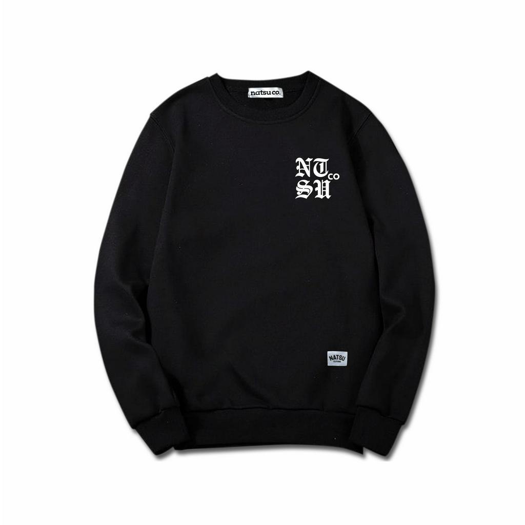 Sweater Crewneck Simple Logo Dada Kiri NTSU.CO Pria dan Wanita NATSU.CO x PANDAWA HOODIE