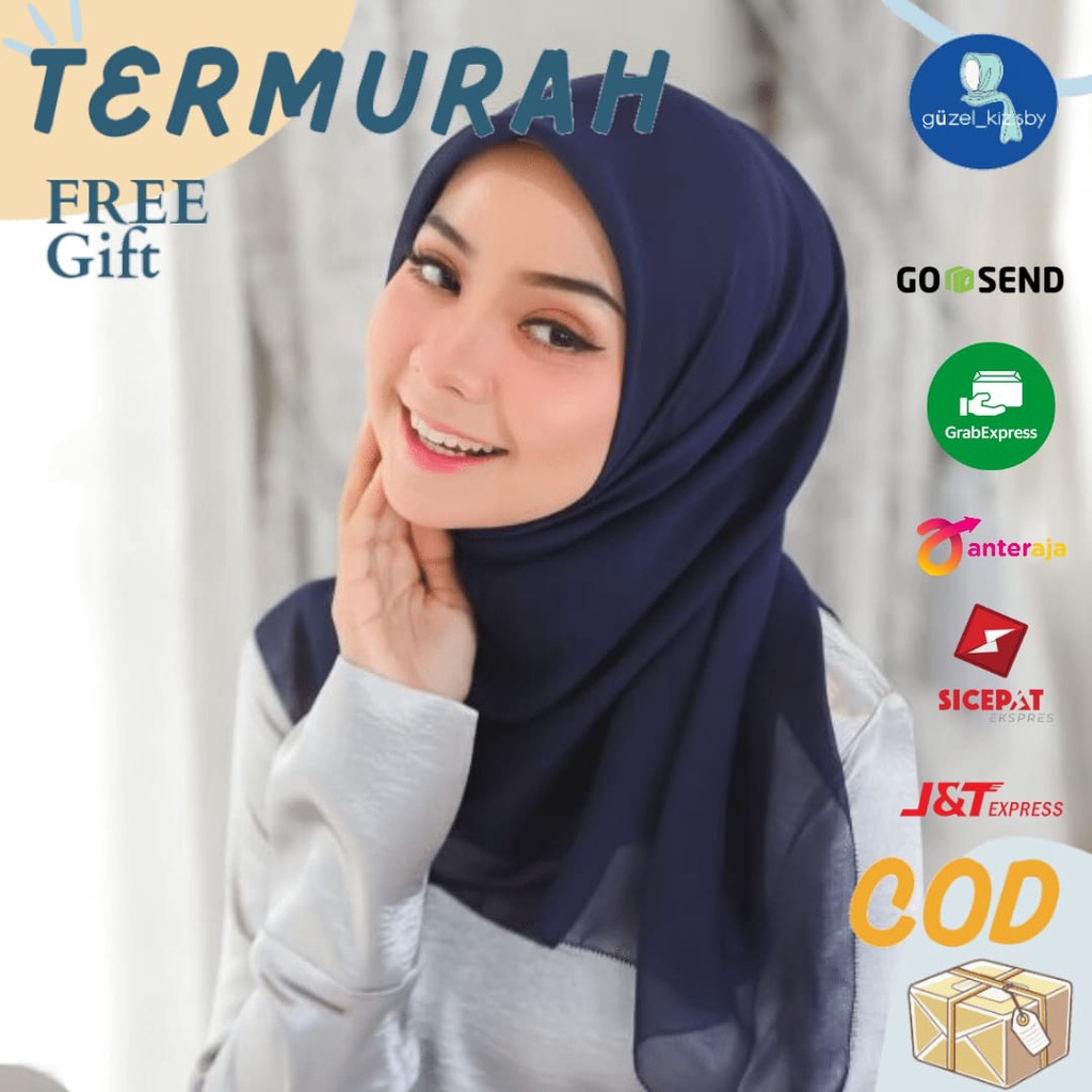 Hijab Sekolah/Kerudung Sekolah/Jilbab Sekolah/Hijab Katun/Paris Premium/Segiempat Paris/Segiempat Ba