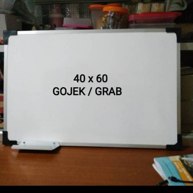 Papan tulis 40 x 60 Whiteboard 60 x 40 Gojek/Grab