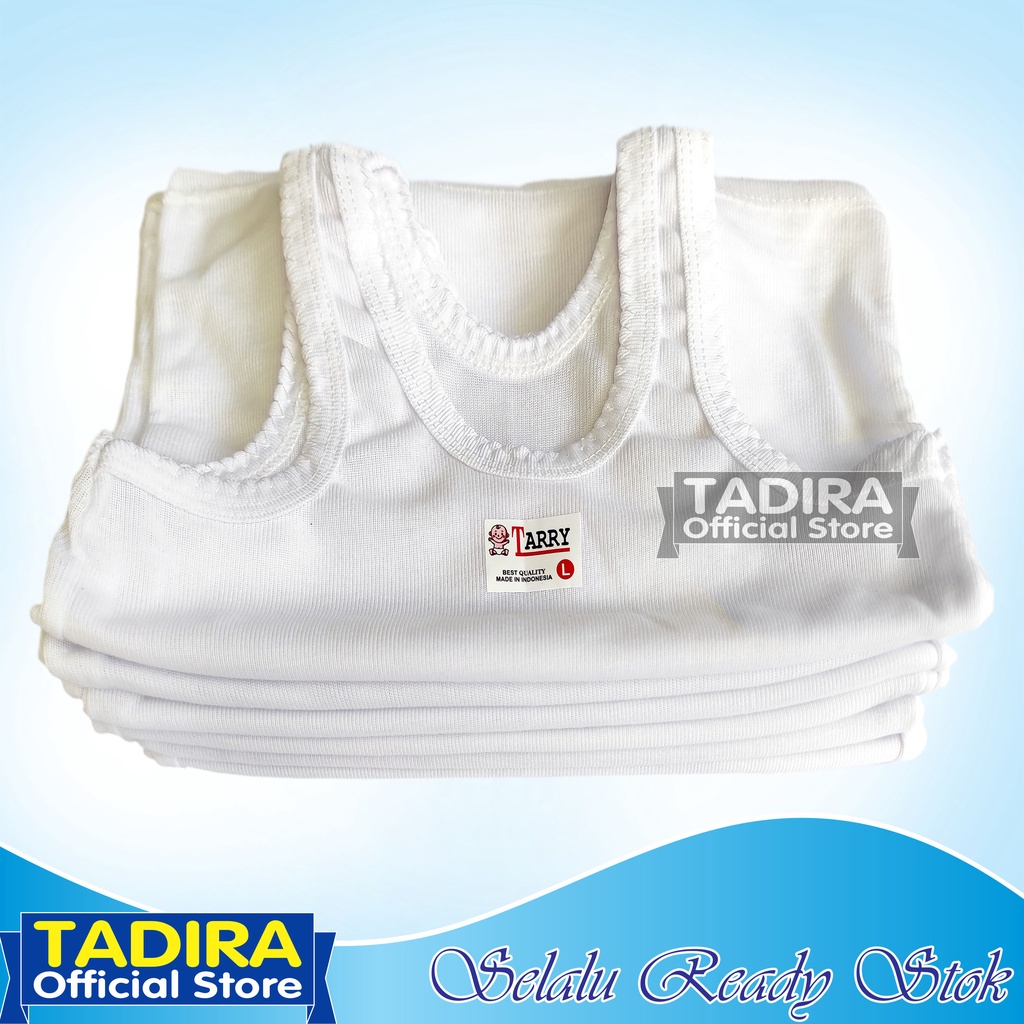 6 Pcs Singlet Anak Laki-Laki dan Perempuan Usia 0 Sampai 12 Tahun Warna Putih TADIRA Store