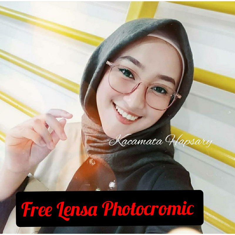 PAKET FRAME + LENSA PHOTOCROMIC | KACAMATA MINUS | KACAMATA WANITA 21301 | KACAMATA ANTI RADIASI