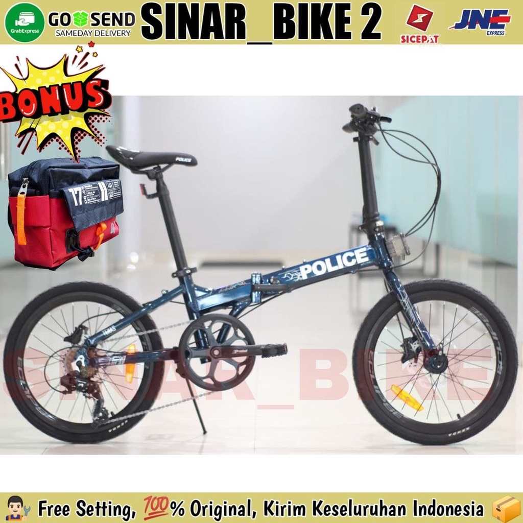 Sepeda Lipat Folding Bike Element Police Texas L 20Inch New