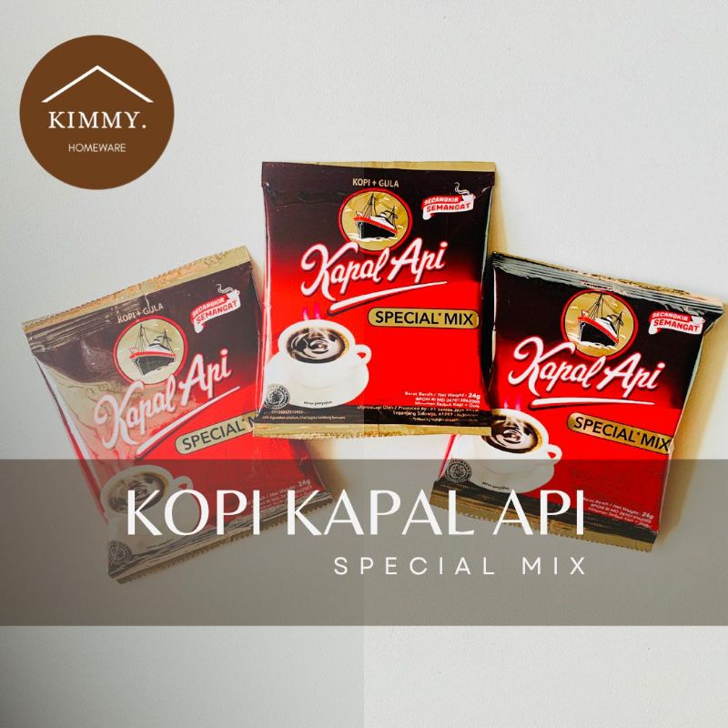 

KOPI KAPAL API SPECIAL MIX || 1 SACHET || KOPI PLUS GULA 24 GRAM / KOPI HITAM / KOPI KAPAL API HITAM