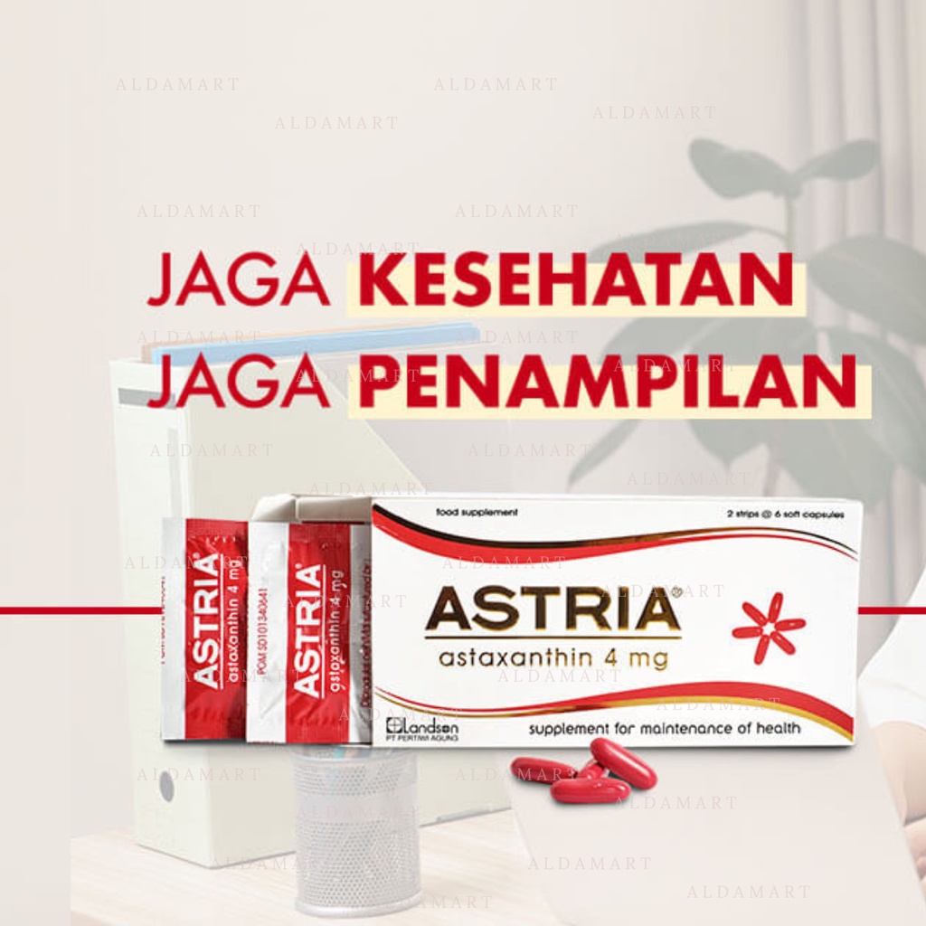 Astria astaxanthin 4mg / Astria force astaxanthin 6mg (1box 2strip @ 6 soft capsule)