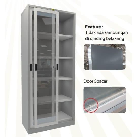 

Cabinet | Lemari Arsip Besi Kaca Pintu Sliding Merk Top By Datascipt Termurah