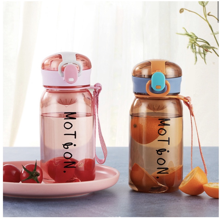 Botol Minum BPA Free bisa Infused Water 400 ML / Botol Air Ada Penyaring Anti Pecah Anti Tumpah FREE TALI Botol