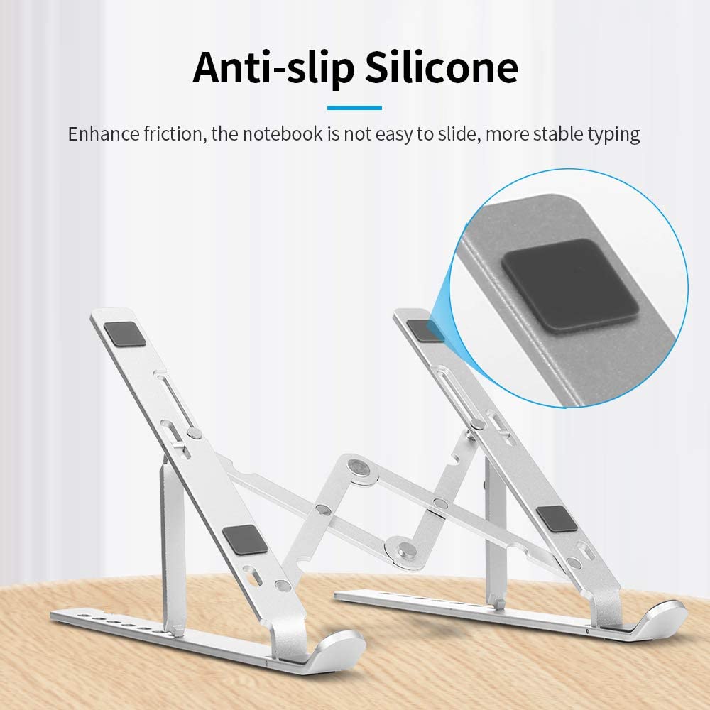 Laptop Stand Penyangga Lipat Aluminium Foldable Adjustable 7 Level