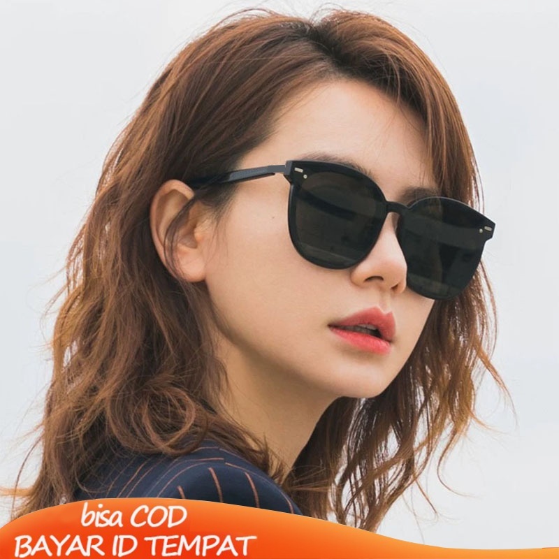 Kacamata Hitam Anti UV400 Silau Sinar Matahari Wanita Pria Motor atau Mobil Kaca Mata Sunglasses Optik Antiradiasi Fashion Sunglases Eyewear KUV Frame Besar Kotak Oval Cowok Cewek Kekinian Tren Anti Radiasi Polarised Polar KCH14