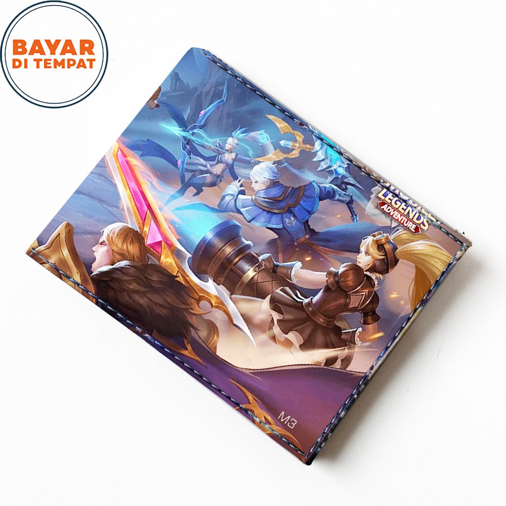 Free Shipping!! Dompet Anak Karakter Game ML03 Dompet Pria dan Anak Laki Laki Kulit PU + Bonus Box