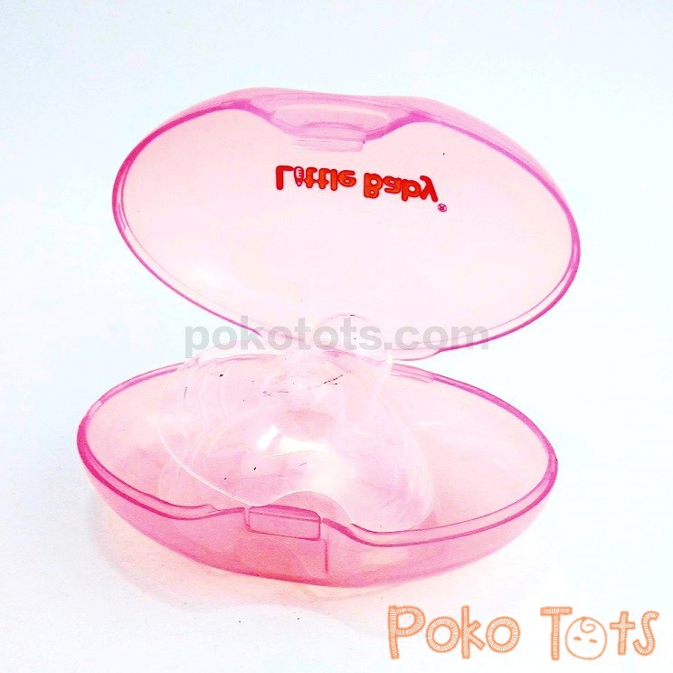 Little Baby Silicone Nipple Shield With Case Isi 2 Pelindung Puting Plus Tempat WHS