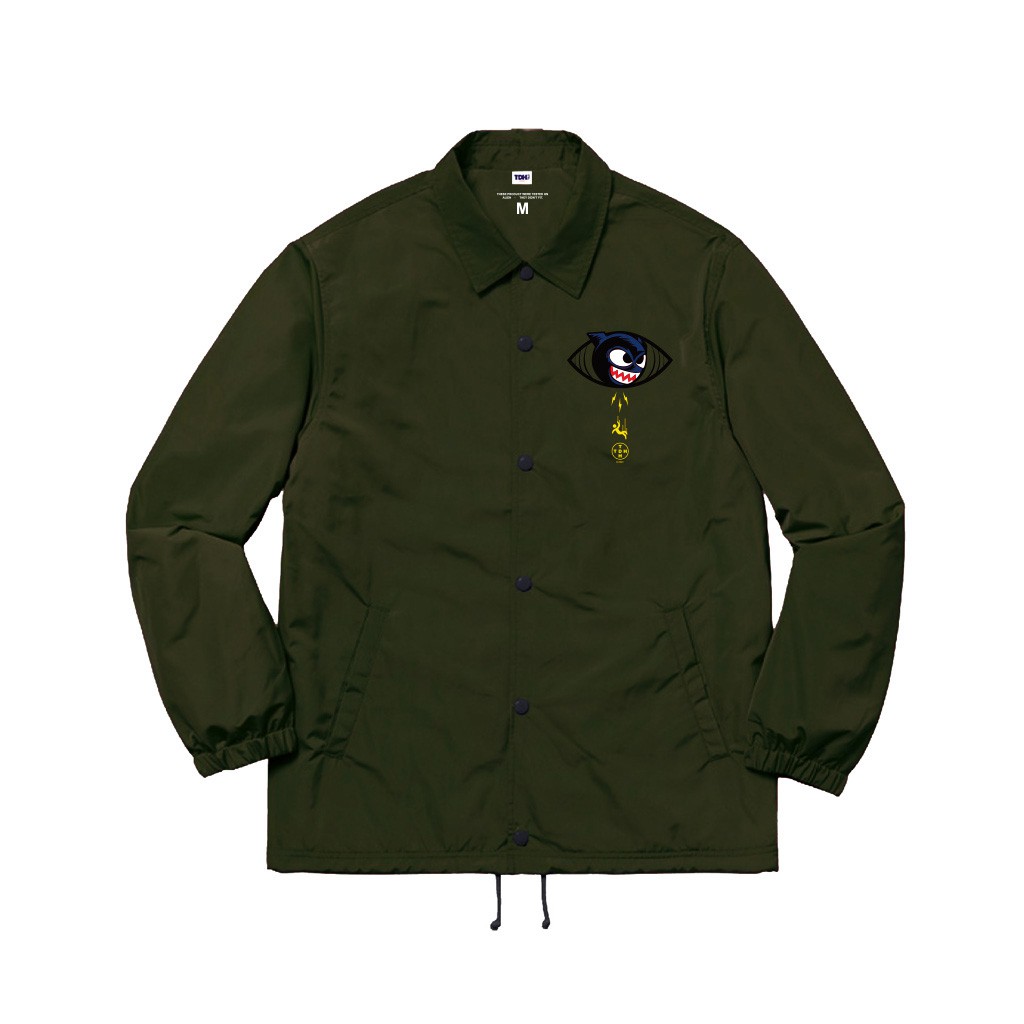 TDH EARTH MILITARY GREEN COACH JACKET