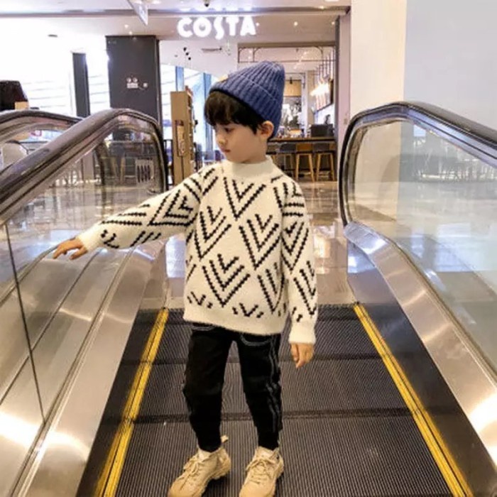 Sweater Bulu Anak Tebal Unisex untuk Musim Dingin Winter