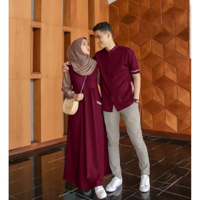 Gamis Couple Tunangan : Baju Gamis Dalmi Couple Pasangan ...