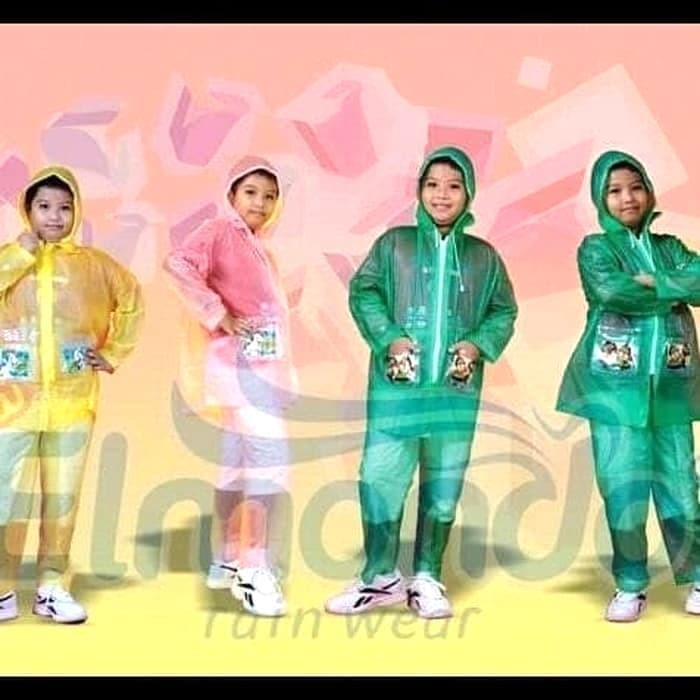 Mantel Hujan Setelan Jas Hujan Baju Celana Anak Remaja ABG Kid ELMONDO 602 - Raincoat Mantel Baju Celana Hujan Anak SD ABG Remaja