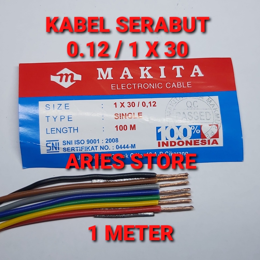 KABEL SERABUT 1X30 0.12 MAKITA KABEL RAKIT 1 METER