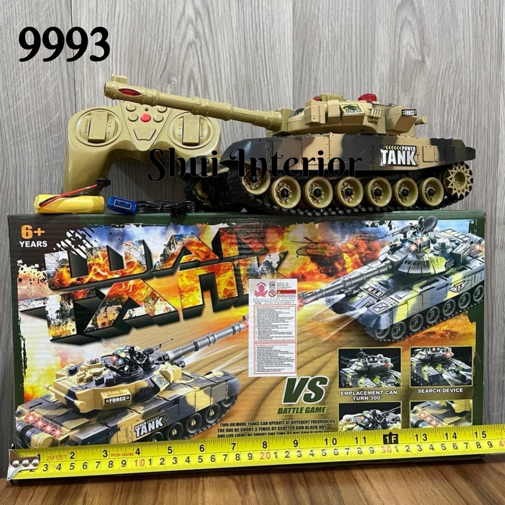 Mainan Mobil Remote Control Rc War Tank Super Power 9995 Big Size 2.4Ghz