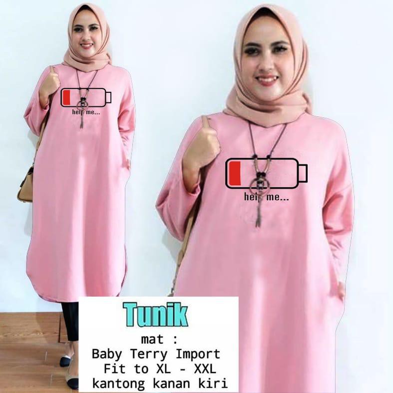 TUNIK HELP ME / TUNIK MAMACHI / TUNIK POLOS/ TUNIK CEWEK / TUNIK PANJANG / TUNIK JAMAN /TUNIK MUSLIM