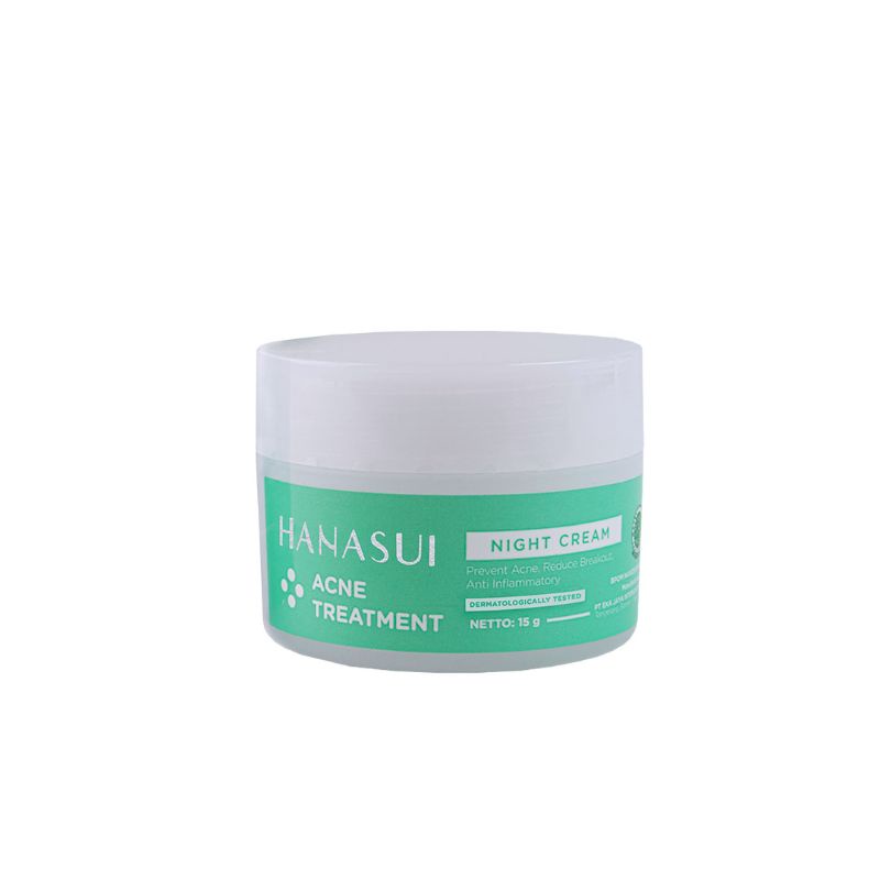 Jual HANASUI Acne Treatment Night Cream (15g) Shopee Indonesia