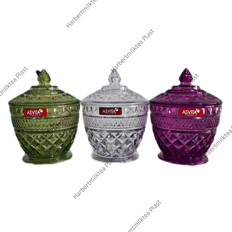 New Toples kristal permen Shafa/toples kue kering/toples coklat/toples permen Asvita