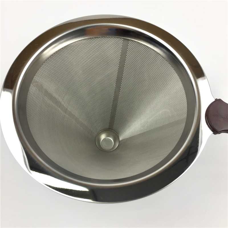 V60 Dripper Filter Stainless Steel Cone Paperless Coffee Alat Penyaring Drip Kopi Manual