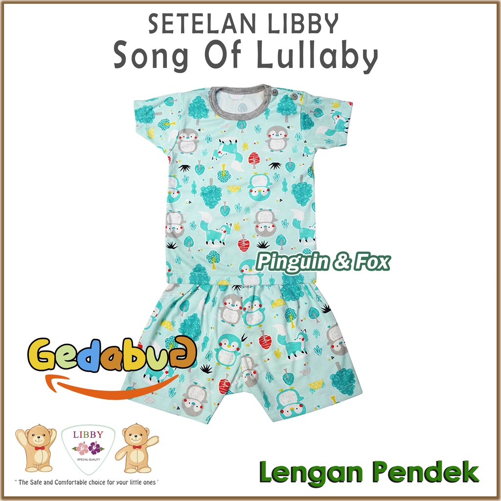 Libby Song Of Lullaby Pendek | Setelan Kaos Anak Berkualitas | Lengan Pendek + Celana Pendek