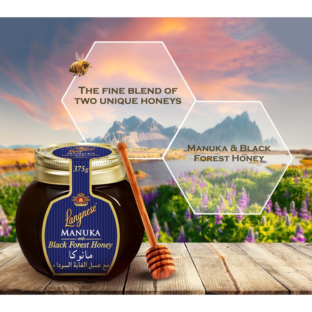 Langnese Manuka Black Forest Honey 375 gr - Madu Hutan Manuka