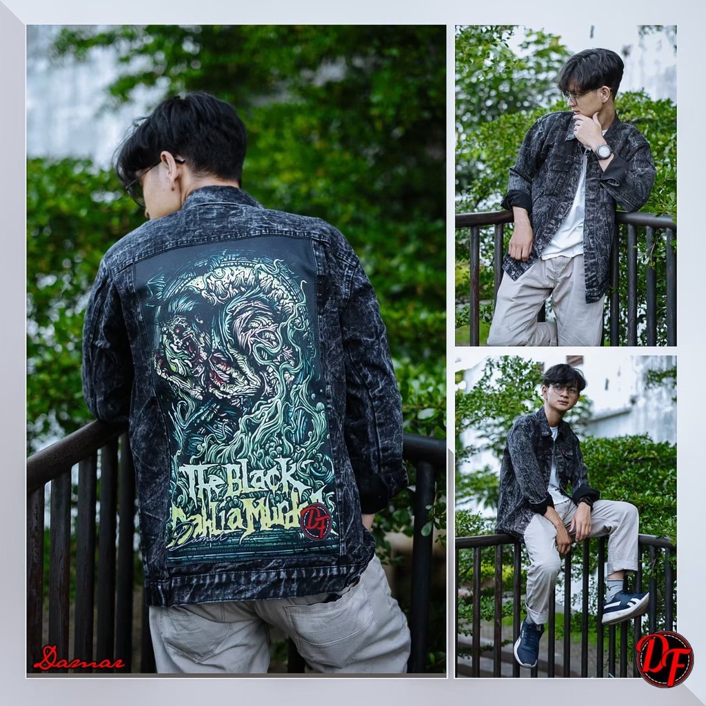 JAKET JEANS DENIM PRINTING GAMBAR ANIMASI REMAJA MOTOR GAUL KEKINIAN TREND 2022 TERLARIS