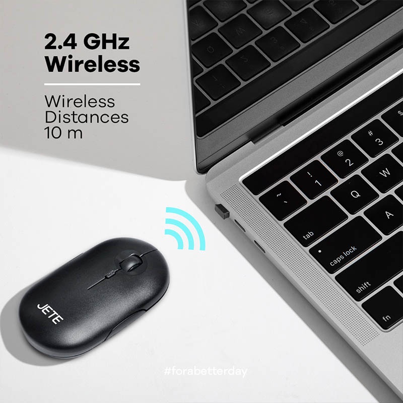 Wireless Silent Mouse with USB Receiver JETE MS3 - Garansi 2 Tahun Tukar Baru