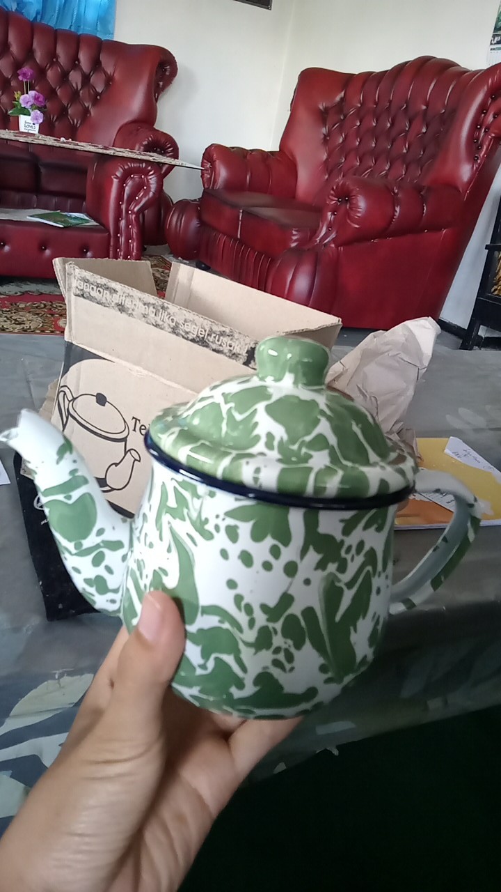 Teko Ceret Poci Jadul Army Vintage / Teko Unik Cebol - Food Grade