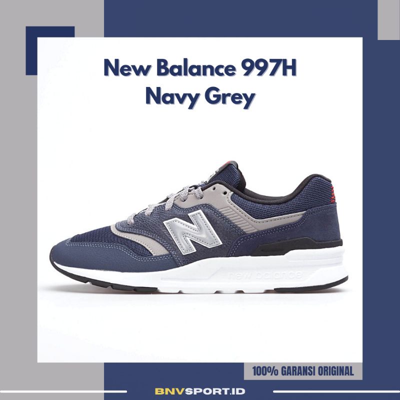 Sepatu Casual Pria New Balance 997H Navy Grey Original Sneakers Lifestyle Sporty Bisa COD