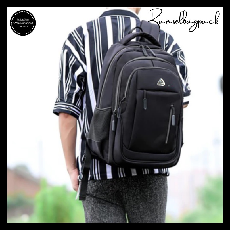 Tas Ransel Pria - Tas Sekolah Kuliah Kerja Travel Remaja Dewasa Model Murah Terbaru Korea Kekinian Multifungsi Stylish Backpack Punggung Bahu Besar Bagus Import Lokal Original Fashion Simple Casual Elegan Cowok