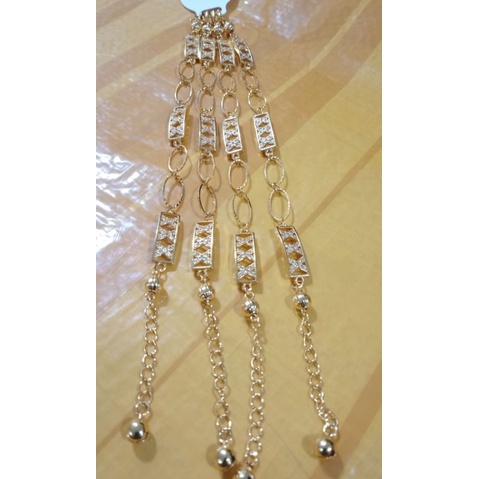 NKt562. Gelang xuping wanita lapis emas dgn mata zircon ukuran 18 cm