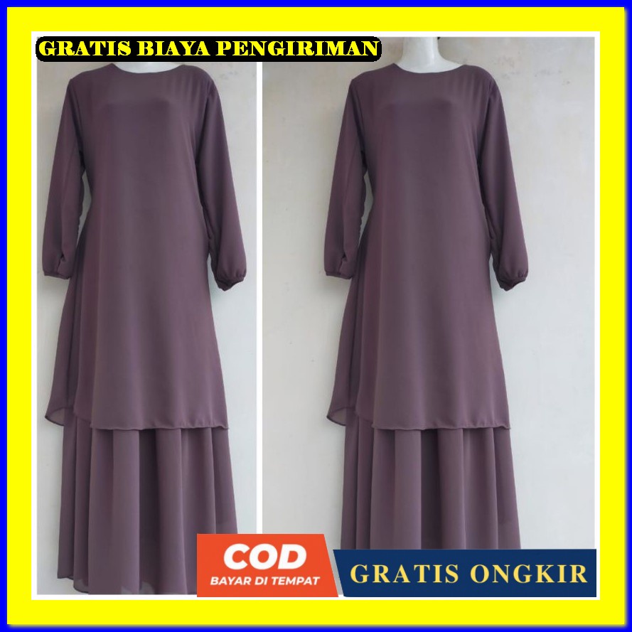 Muslimah Syari Bsju Muslim Murah Import Dres Remaja Kondangan Pesta Dress Wanita Muslimah Syar I Gam