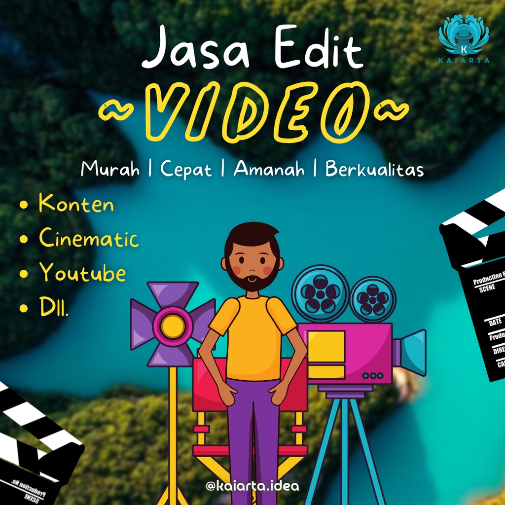 Jasa Edit Video Cinematic, Konten Youtube Tiktok Murah Cepat Professional |Video Wedding, Ulang Tahu