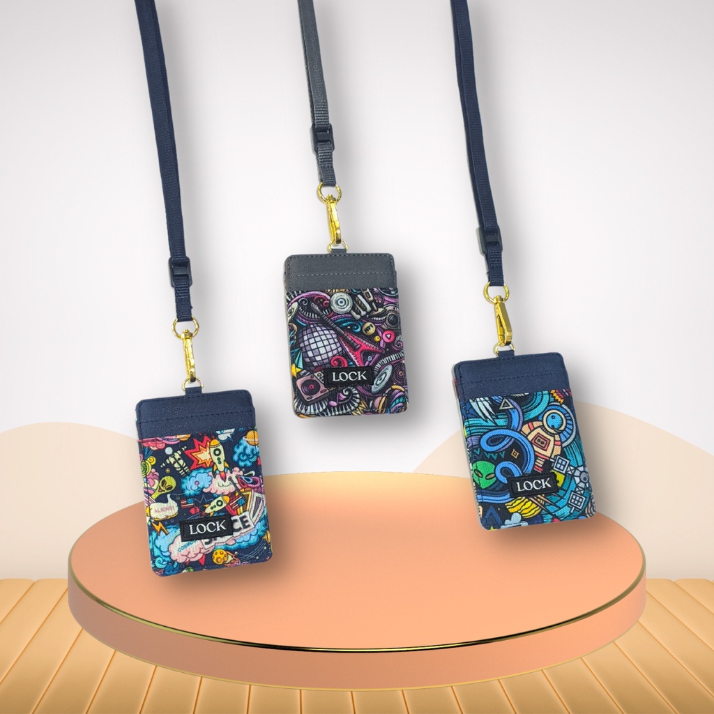 

Terlaris ✨ - Gantungan ID Card Kantor Kasual Kalung Name Tag Holder Lanyard Anti Air Pria Wanita LS63.1.23